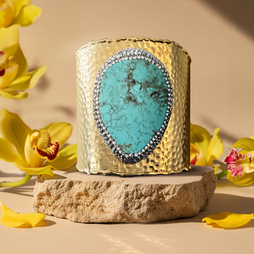 Turquoise Crown Cuff Bracelet